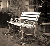 Bank Bench Chained