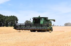 Combine Harvester Harvest Wheat