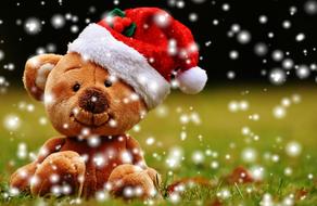 Christmas Teddy Soft Toy Santa
