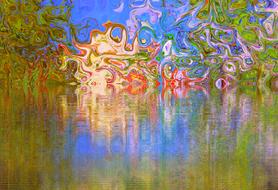 texture with paint streaks and mirror reflection