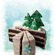 Cake Christmas Winter Fir