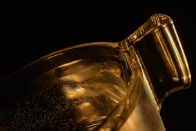 macro photo of a transparent cup with water