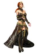sexy girl in medieval clothing, fantasy character, 3d render
