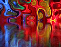 abstract colorful background with ripple reflection