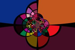 circle background abstract pattern flowers