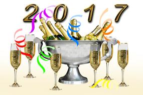 new year 2017 champagne