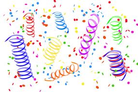 confetti streamer as background