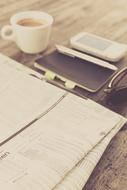 Newspaper Stationary Table Photo