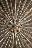 carved ornament on aged Wooden Door