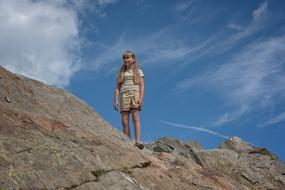 Girl on stone