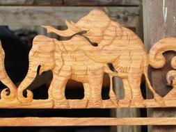 Laos Sculpture Elephant
