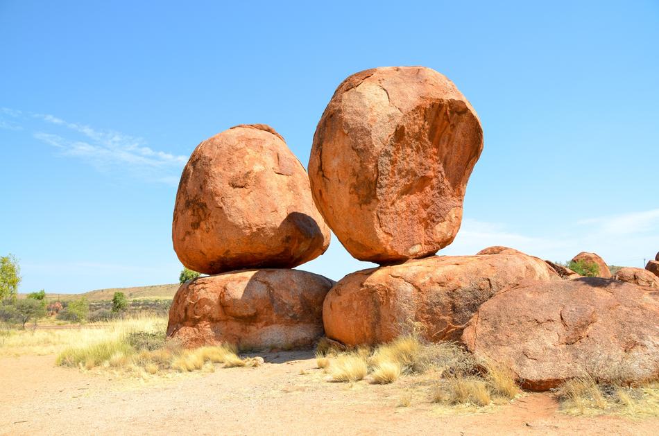 orange stones on the rocks