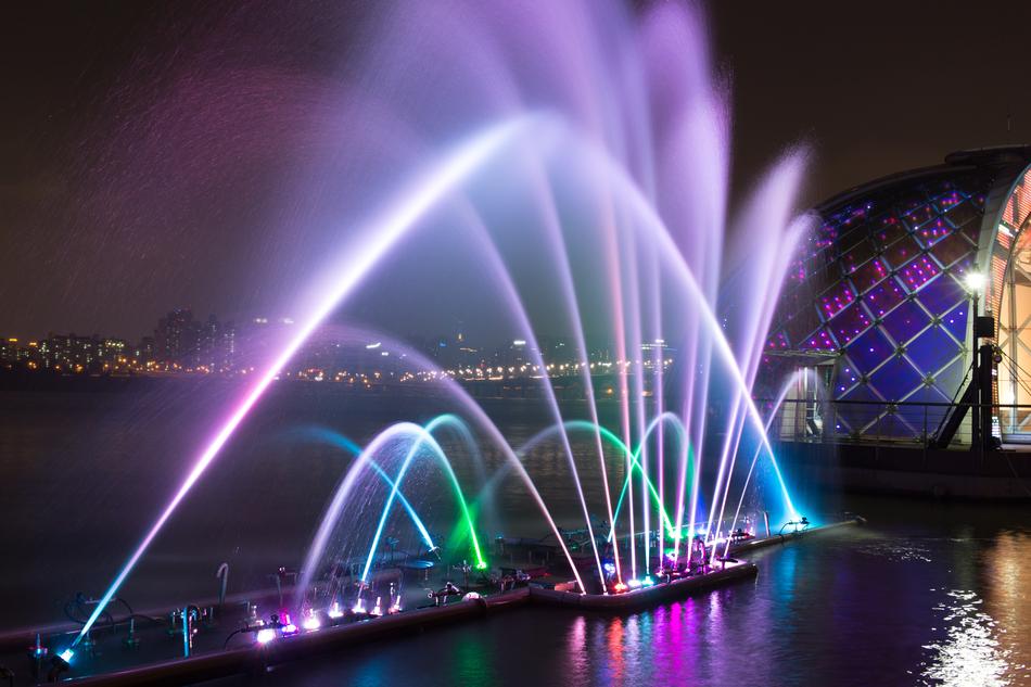 Fountain Night View Lighting A