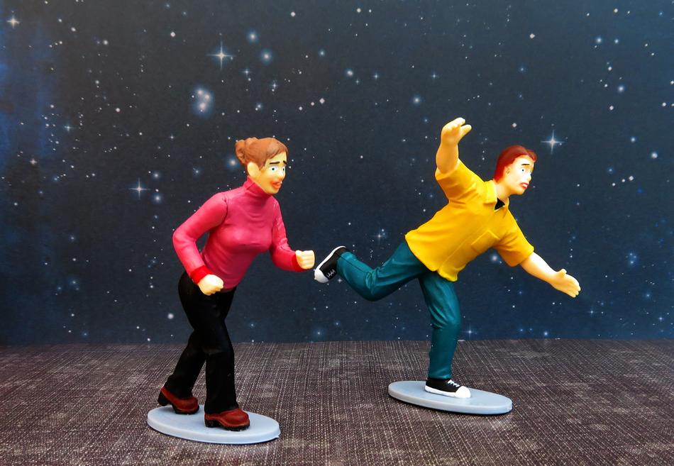 figurines of people sports