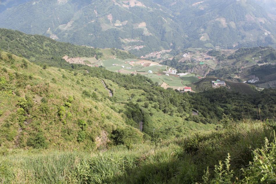 empty field in the mountains