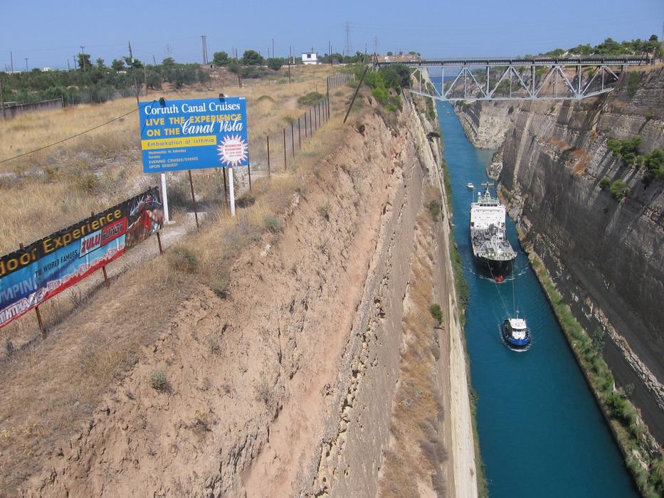 Corinth Canal The Ship Passage