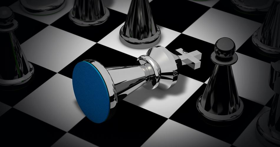 chess game checkmated chess figures