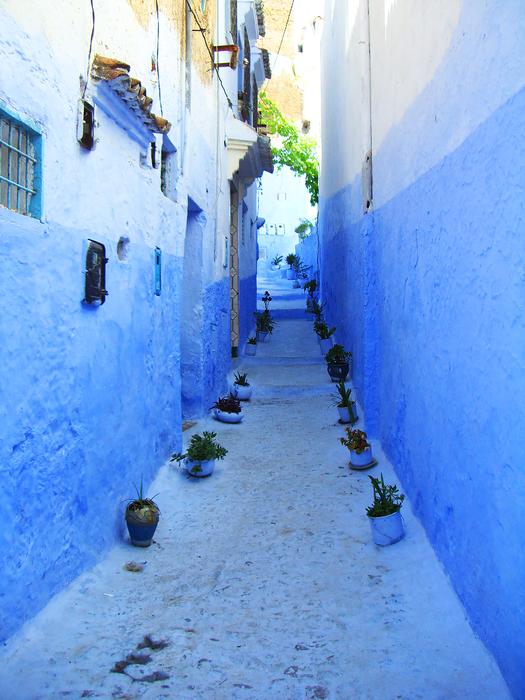 blue stone streets of the city