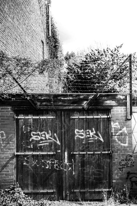 Gate Door Street Black And