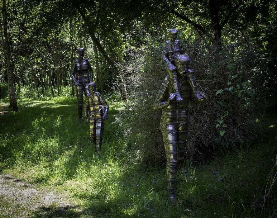 Family Outing Steel Sculpture