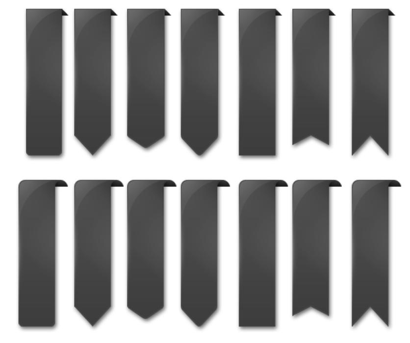 black old flags on a white background