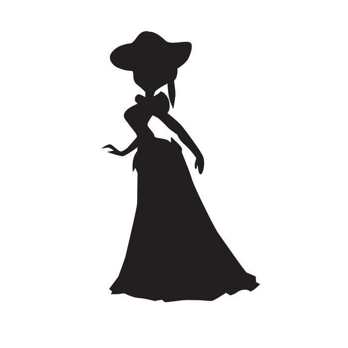 silhouette of woman lady
