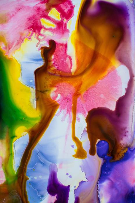Beautiful and colorful modern art with the shapes