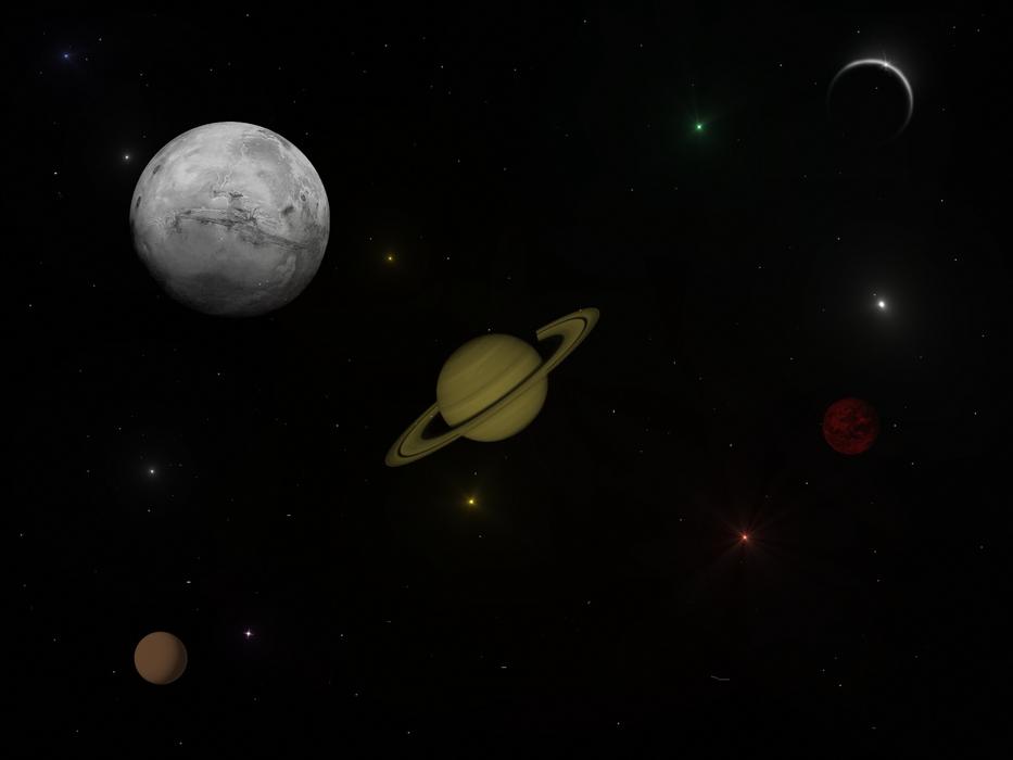 the space scenery is magnificent
