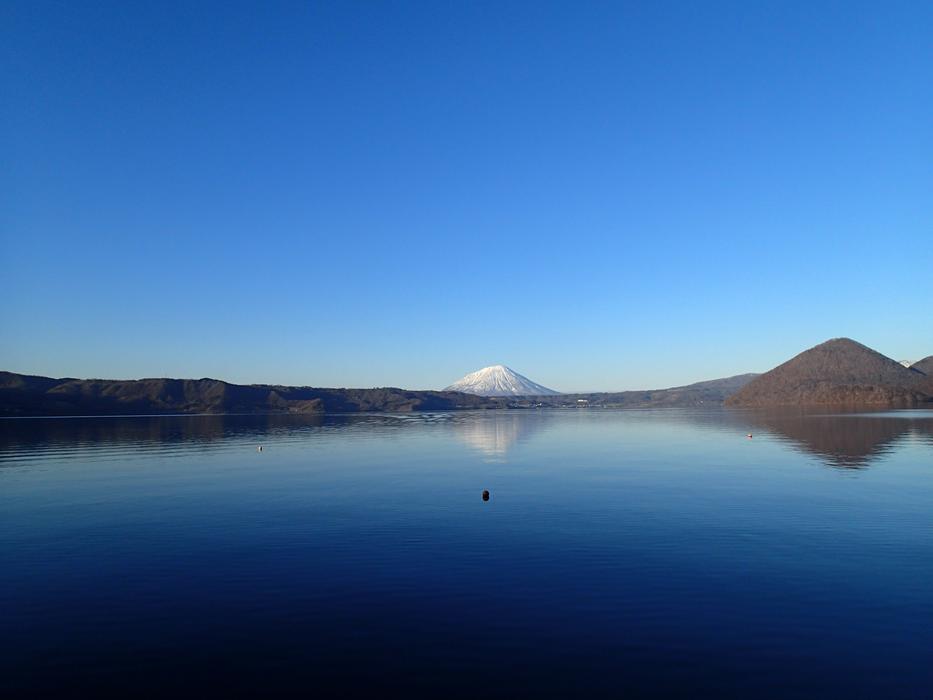 blue sky with mountains landscape