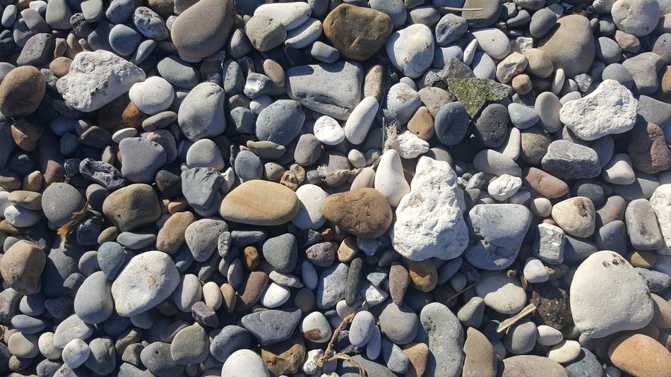 lots of rocks on the beach