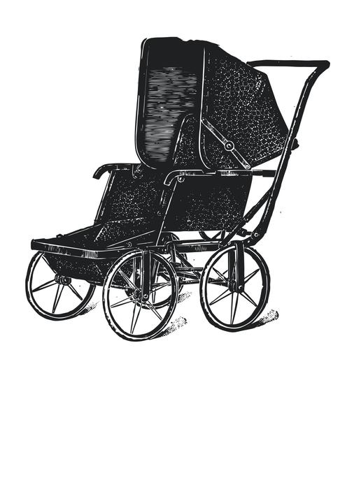 an old black baby carriage