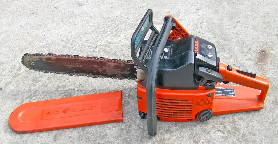 orange chainsaw, the big one