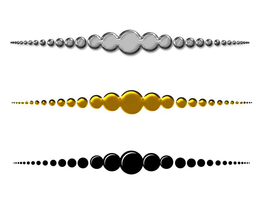 dividers silver gold black metal