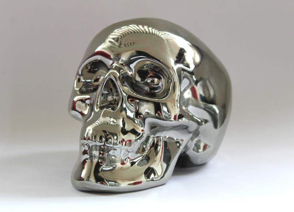 Skull And Crossbones Silver Metal