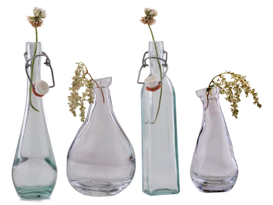 Glass Bottle Vase Close Up