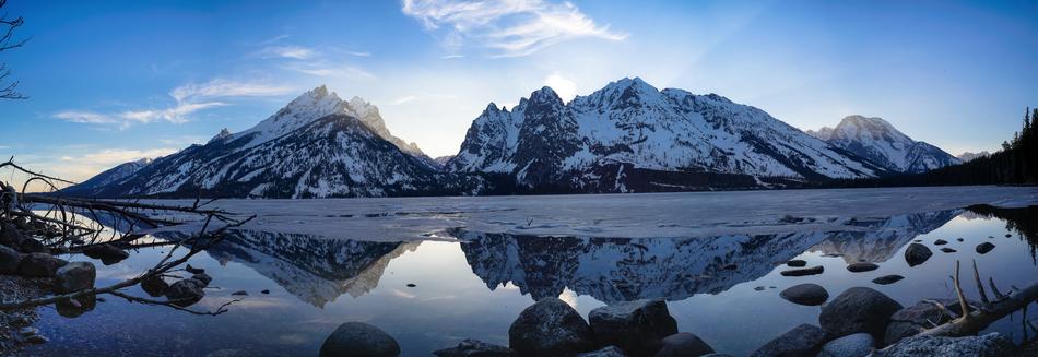 Grand Teton Snow Mountain Lake