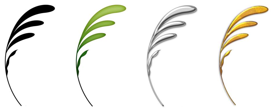 victorian art deco feathers corner