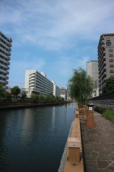 city ​​river channel view