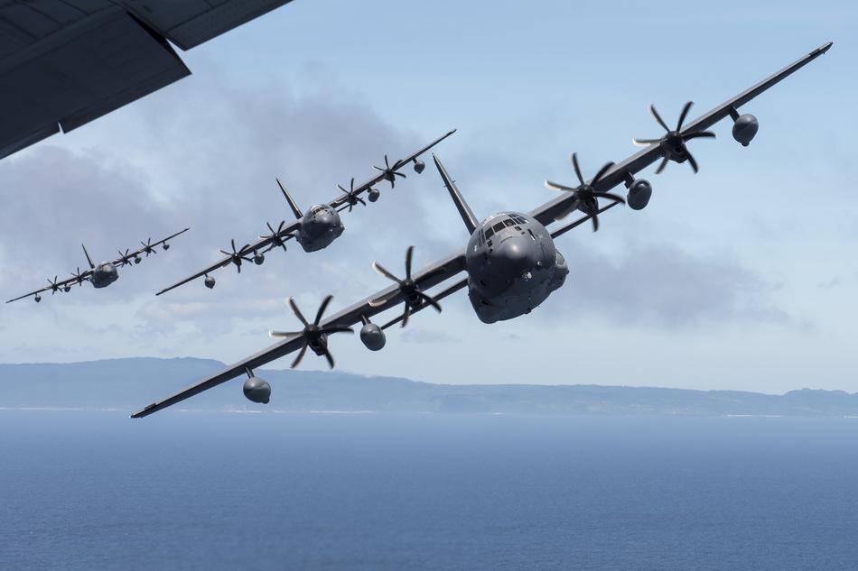 military planes in the sky