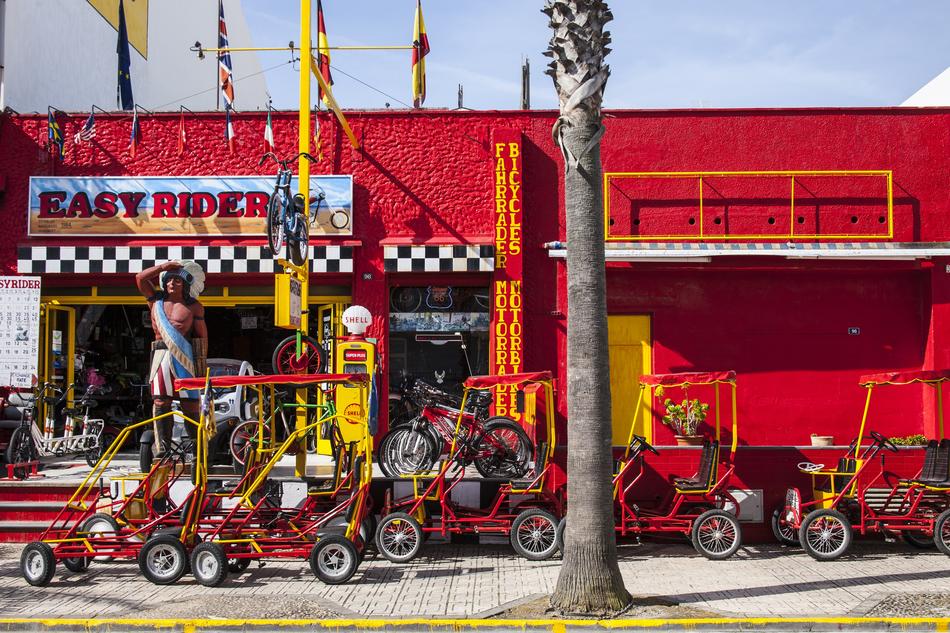 bicycles at the red store