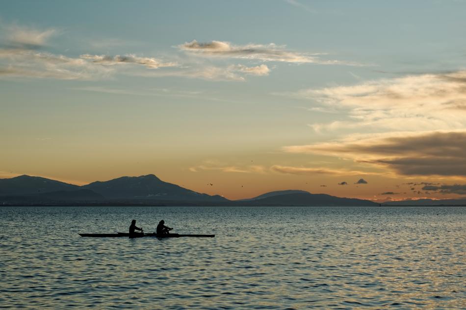 men on a fishing boat at sea