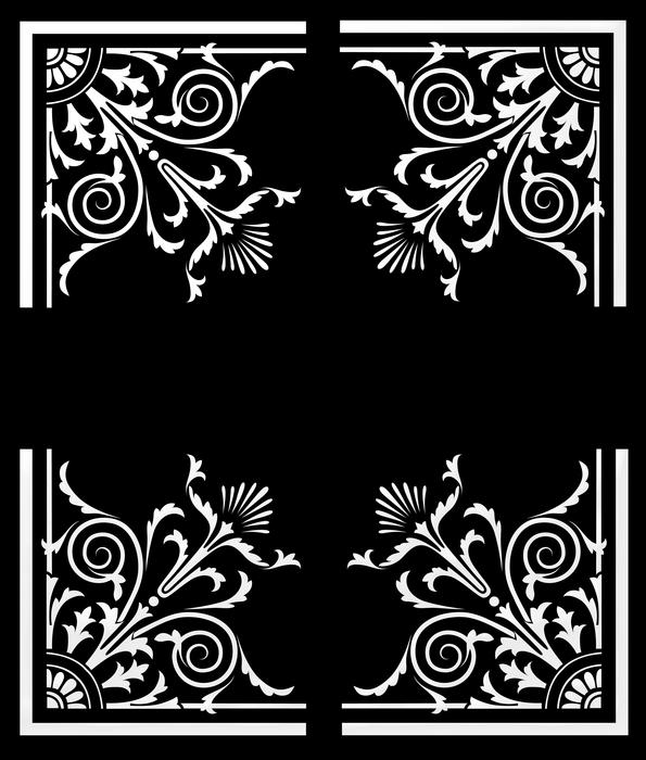 victorian art deco corner frame