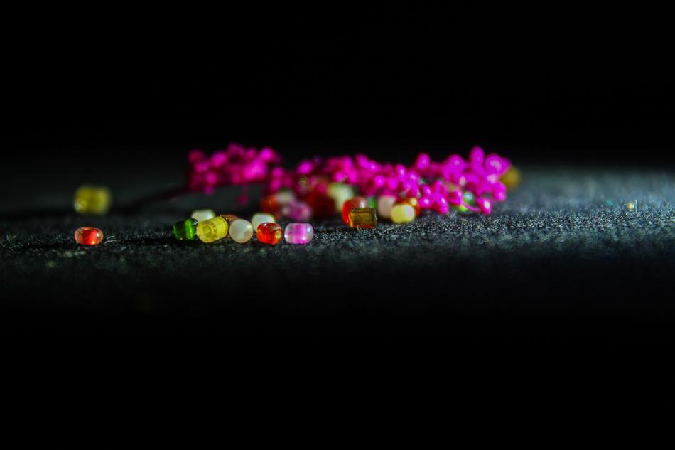 pink petals and beads