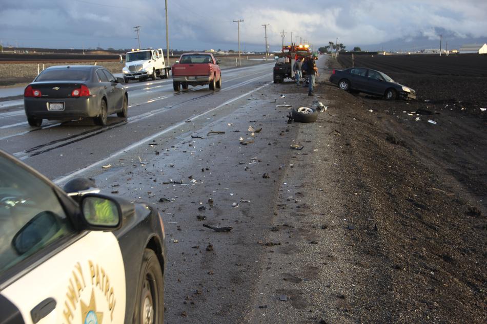 Car Accident Roadside Cloudy