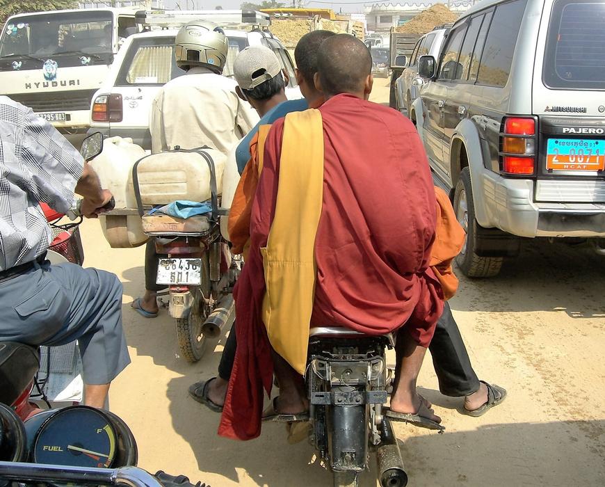 Transport Moped Monk Traffic