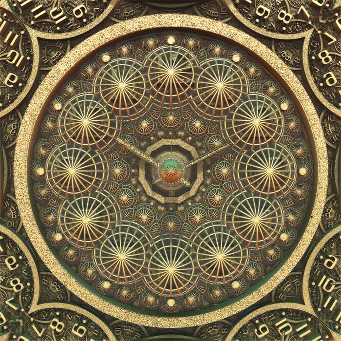 gold clock on the wall