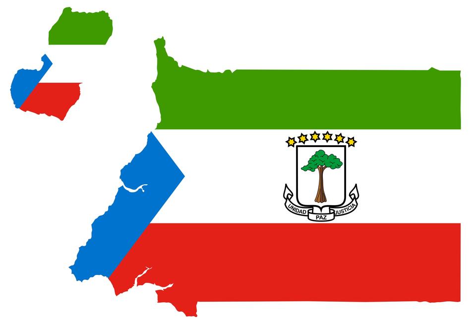 equatorial guinea flag map