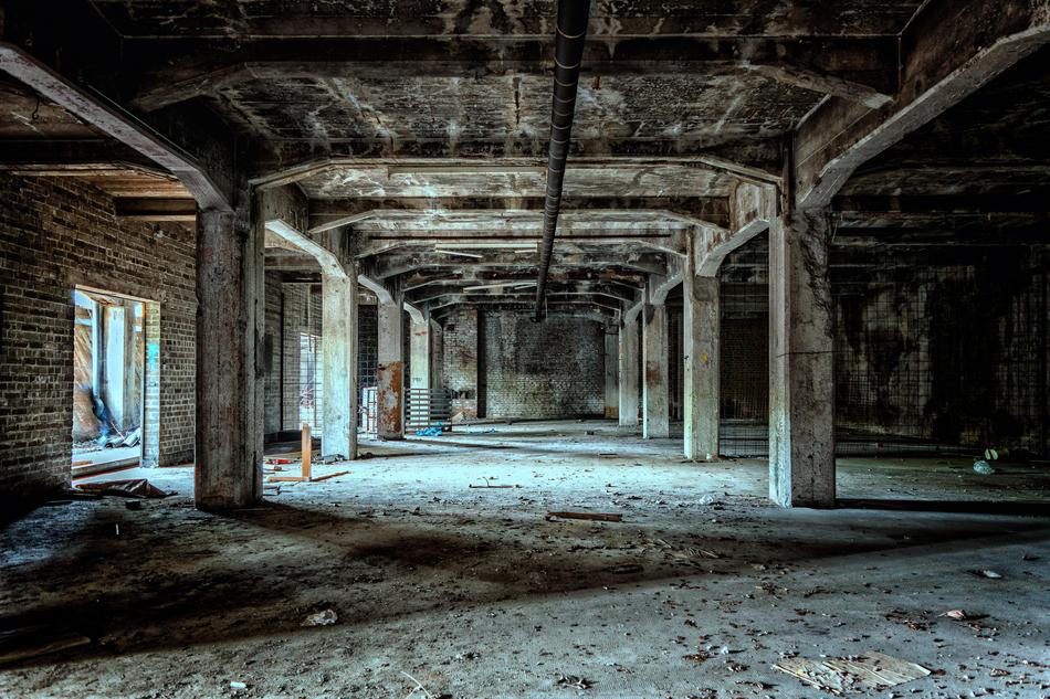 abandoned building demolished