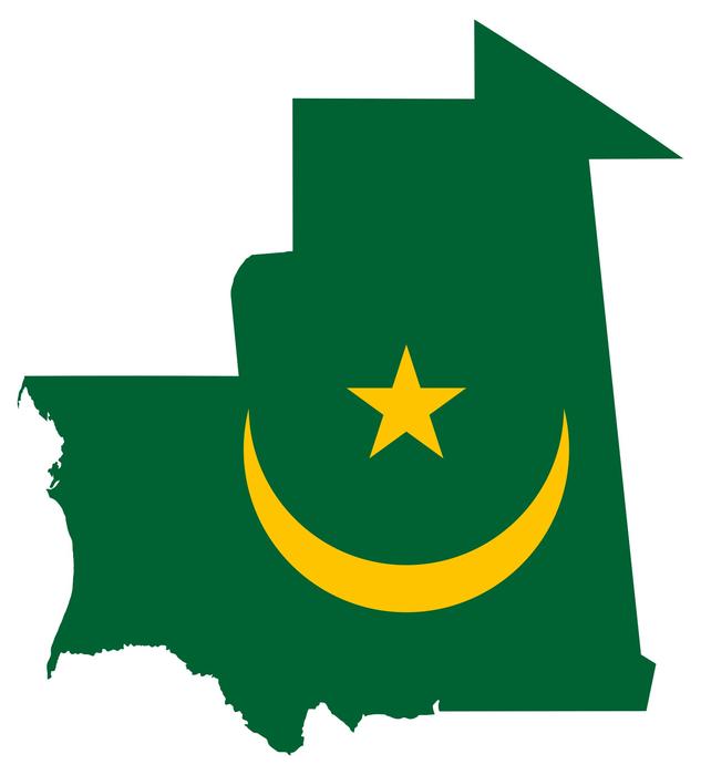 mauritania flag map geography
