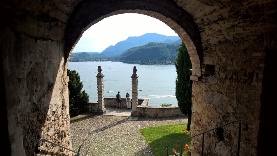 archway overlooking the lake